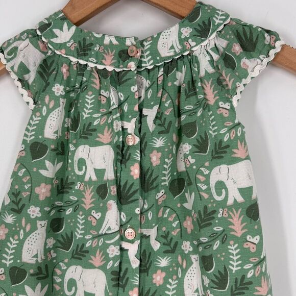 Baby Boden Jungle Print Dress in Green | Size 12-18 Months - Picture 5 of 6